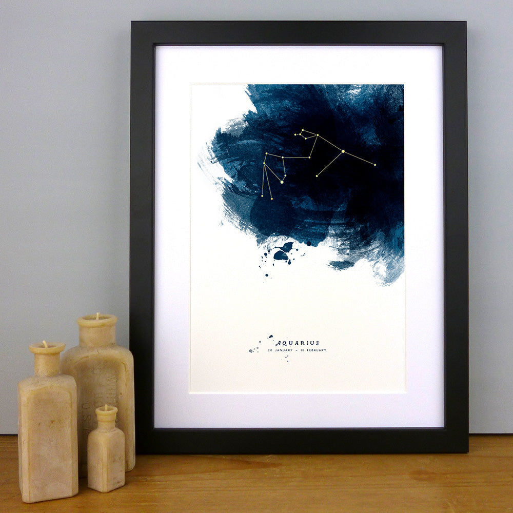 Aquarius Constellation Print by Dig The Earth