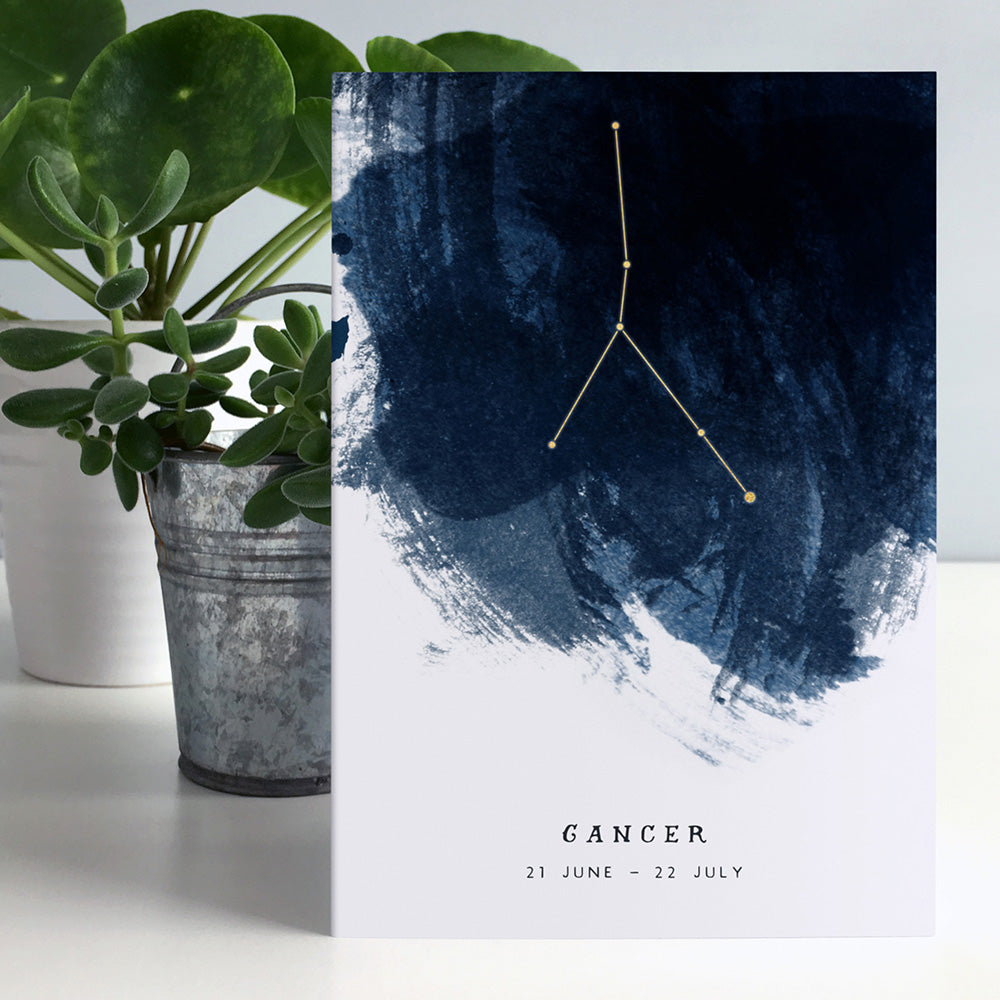 Cancer Constellation Greeting Card by Dig The Earth