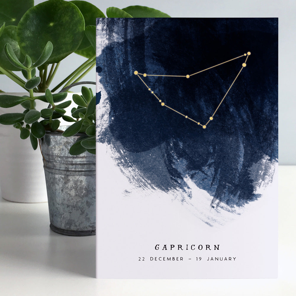 Capricorn Constellation Greeting Card by Dig The Earth