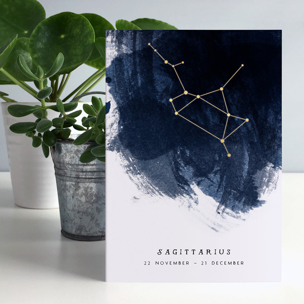 Sagittarius Constellation Greeting Card by Dig The Earth