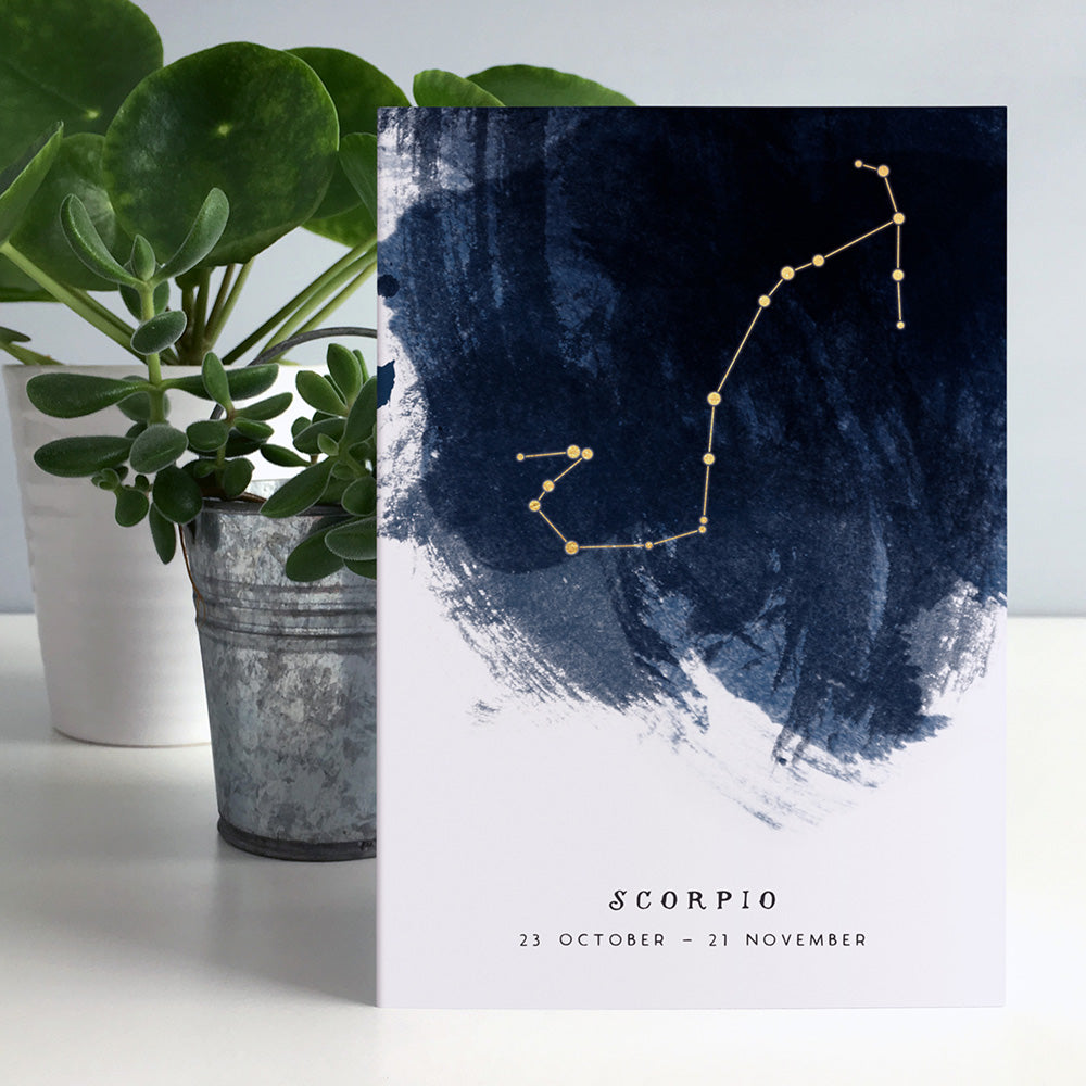 Scorpio Constellation Greeting Card by Dig The Earth