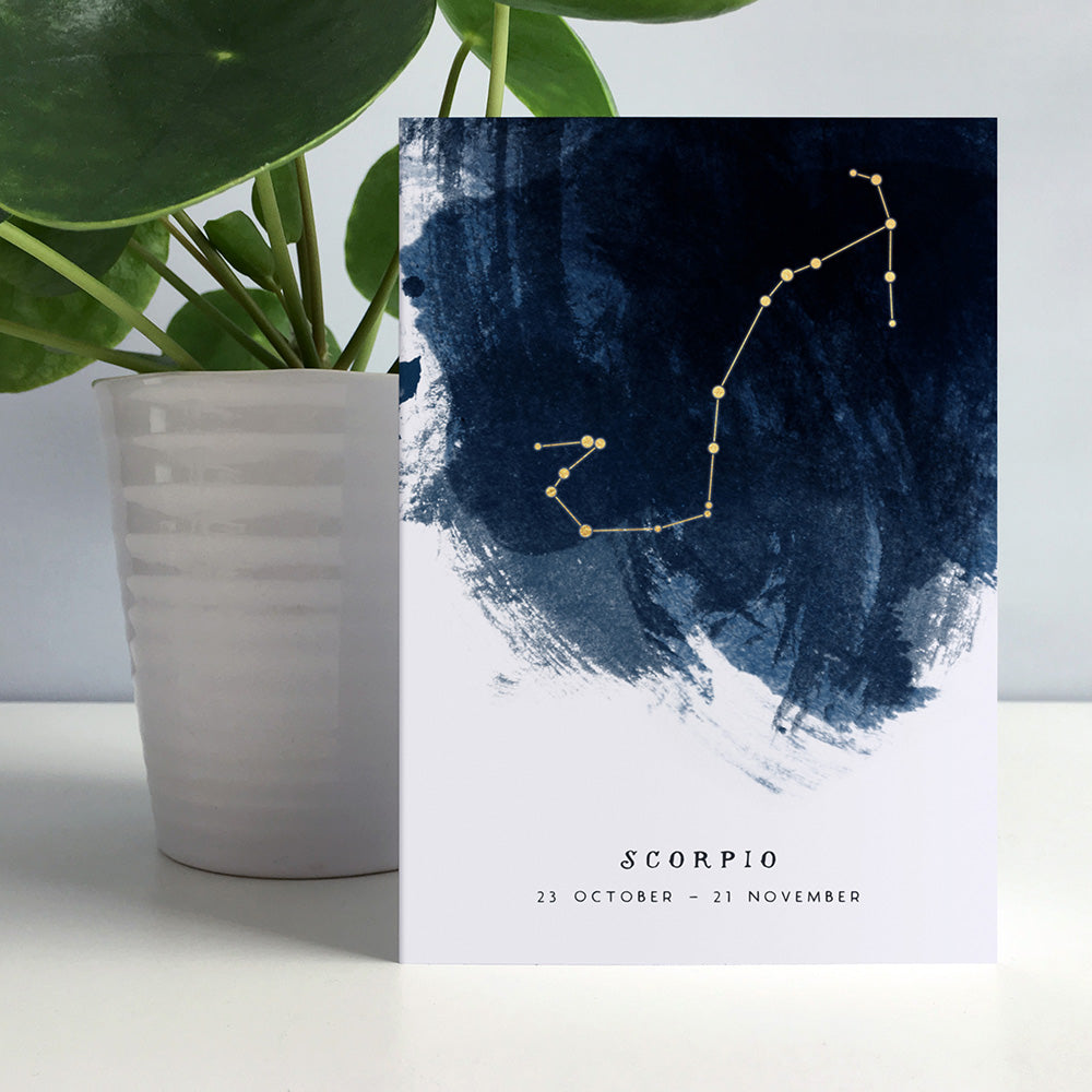Scorpio Constellation Greeting Card by Dig The Earth
