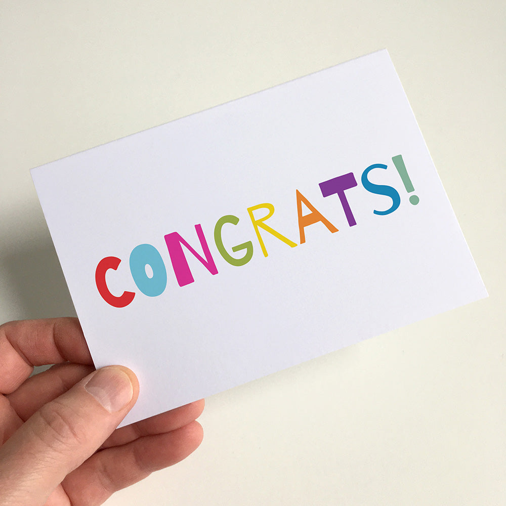 Congrats Greeting Card by Dig The Earth