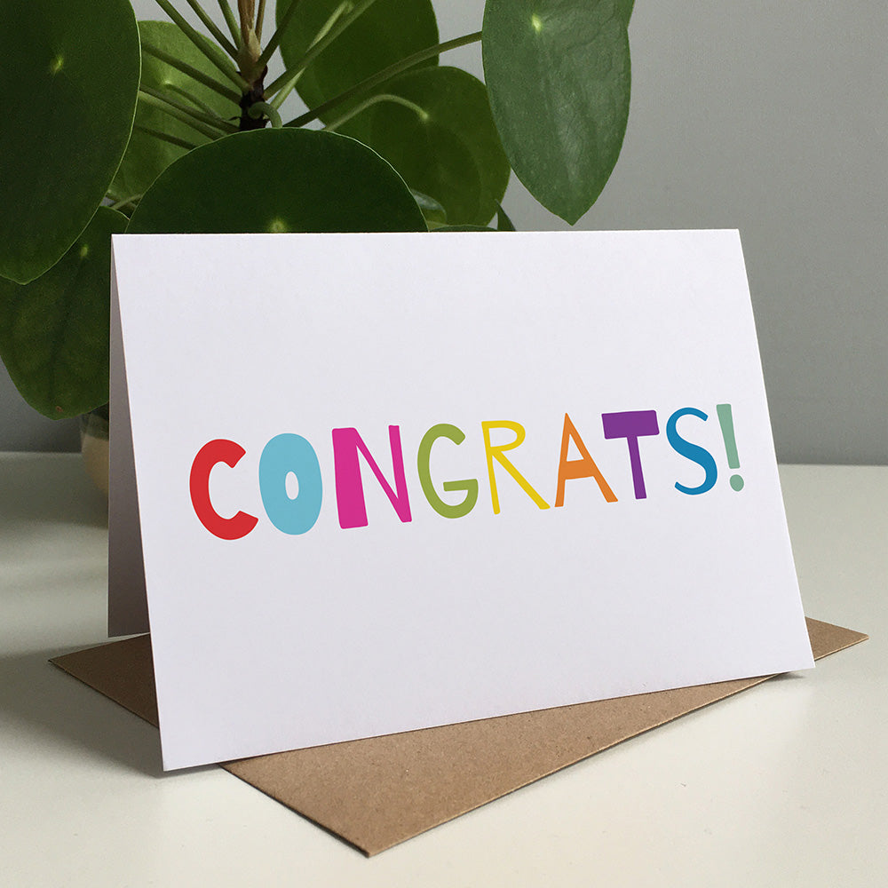 Congrats Greeting Card by Dig The Earth