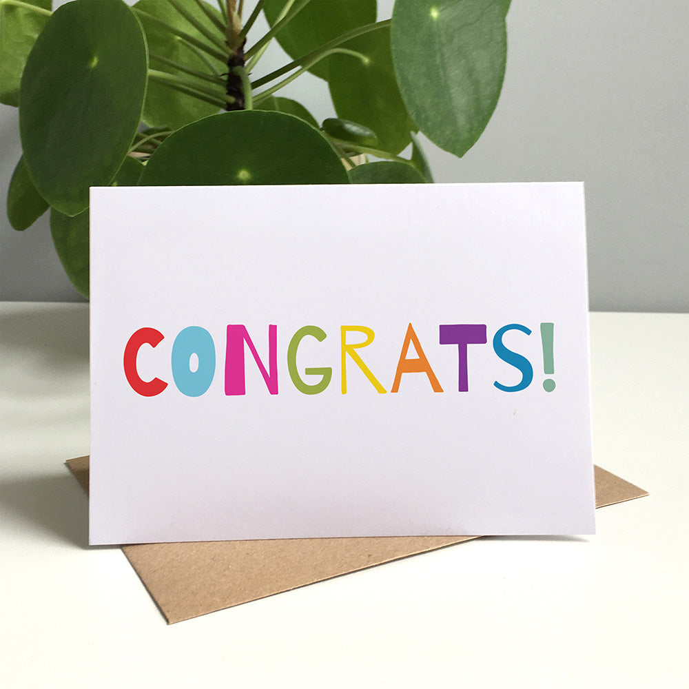 Congrats Greeting Card by Dig The Earth
