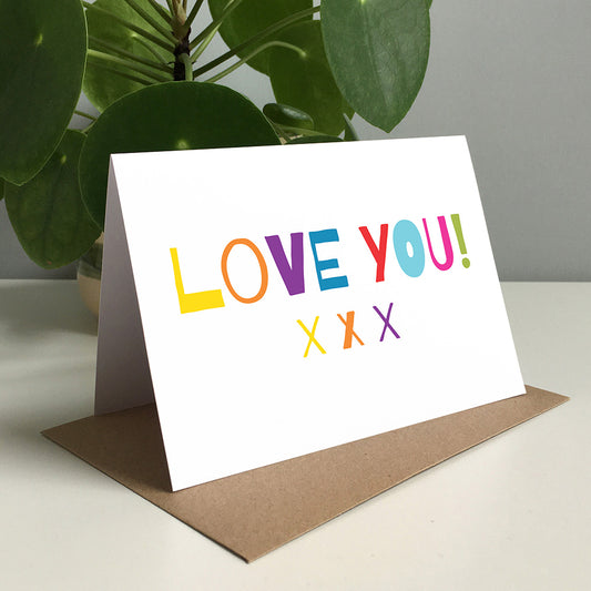Love You Greeting Card by Dig The Earth