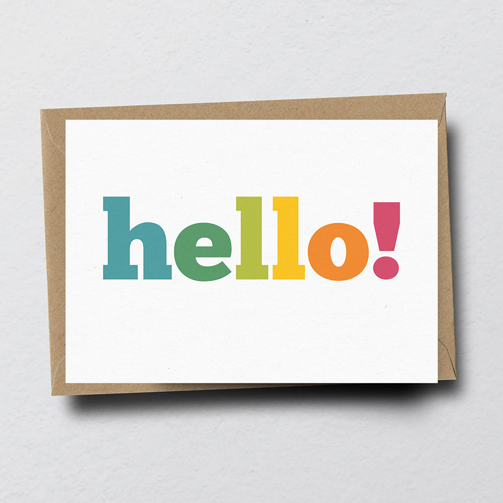 Hello Greeting Card by Dig The Earth