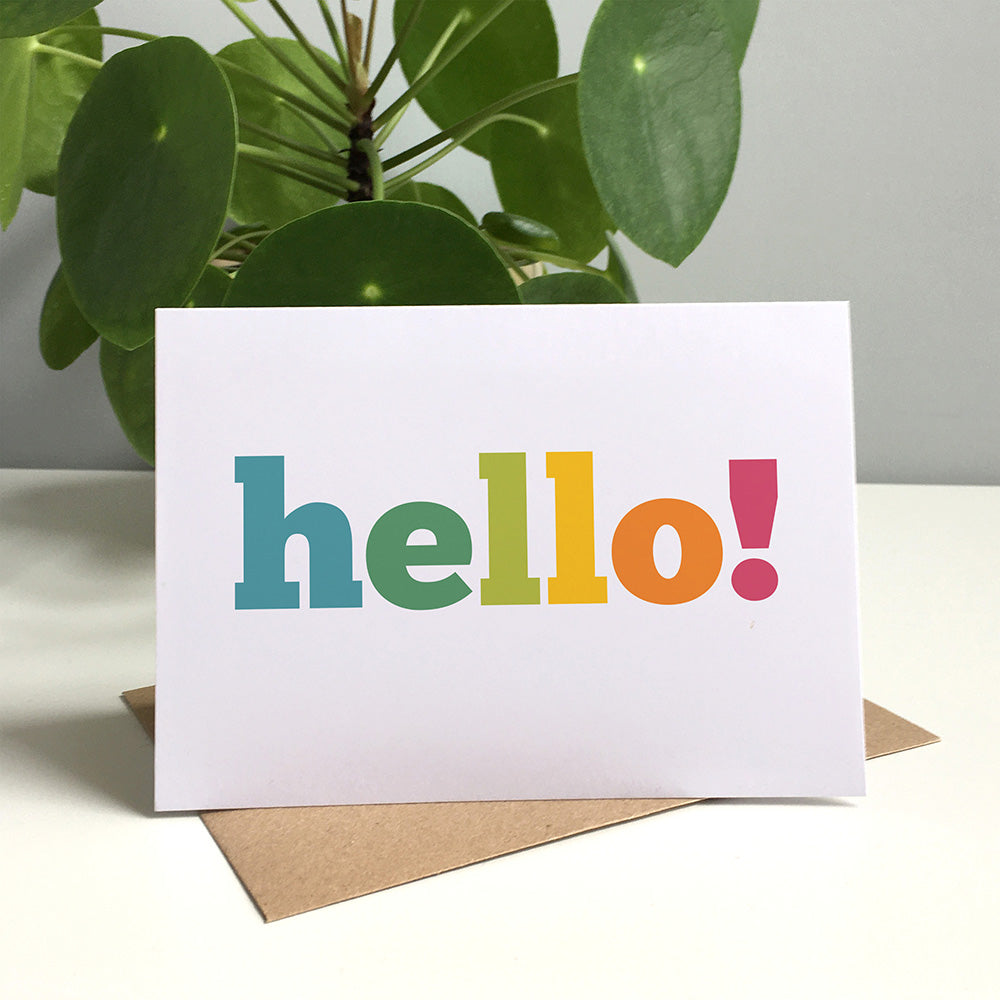 Hello Greeting Card by Dig The Earth