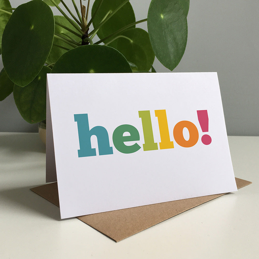Hello Greeting Card by Dig The Earth