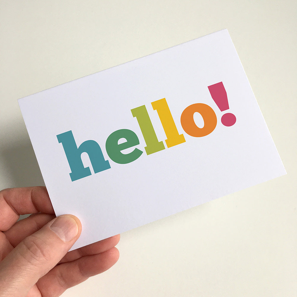 Hello Greeting Card by Dig The Earth