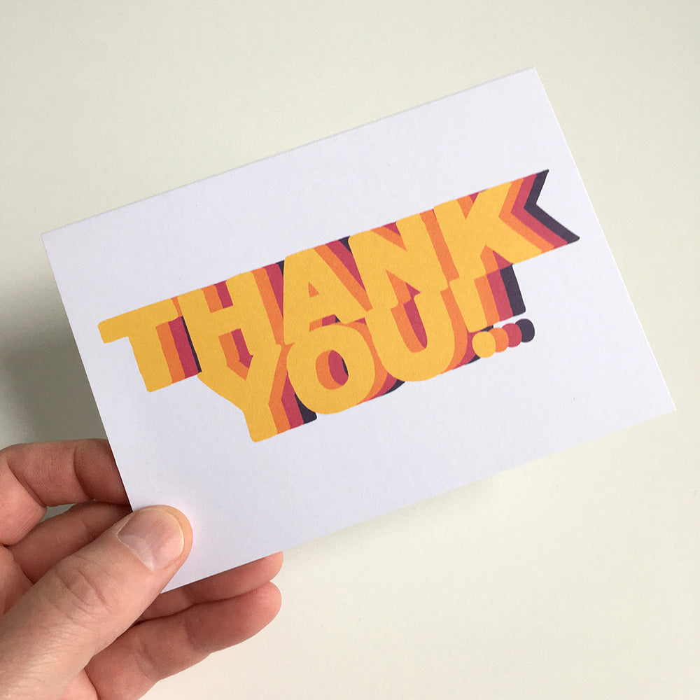 Thank You Colourful Repeat Greeting Card by Dig The Earth