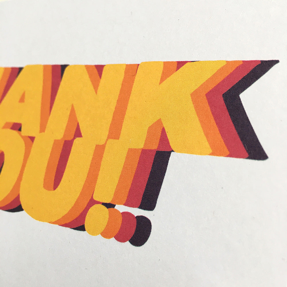 Thank You Colourful Repeat Greeting Card by Dig The Earth
