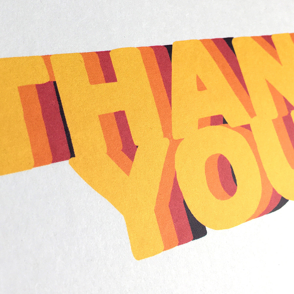 Thank You Colourful Repeat Greeting Card by Dig The Earth