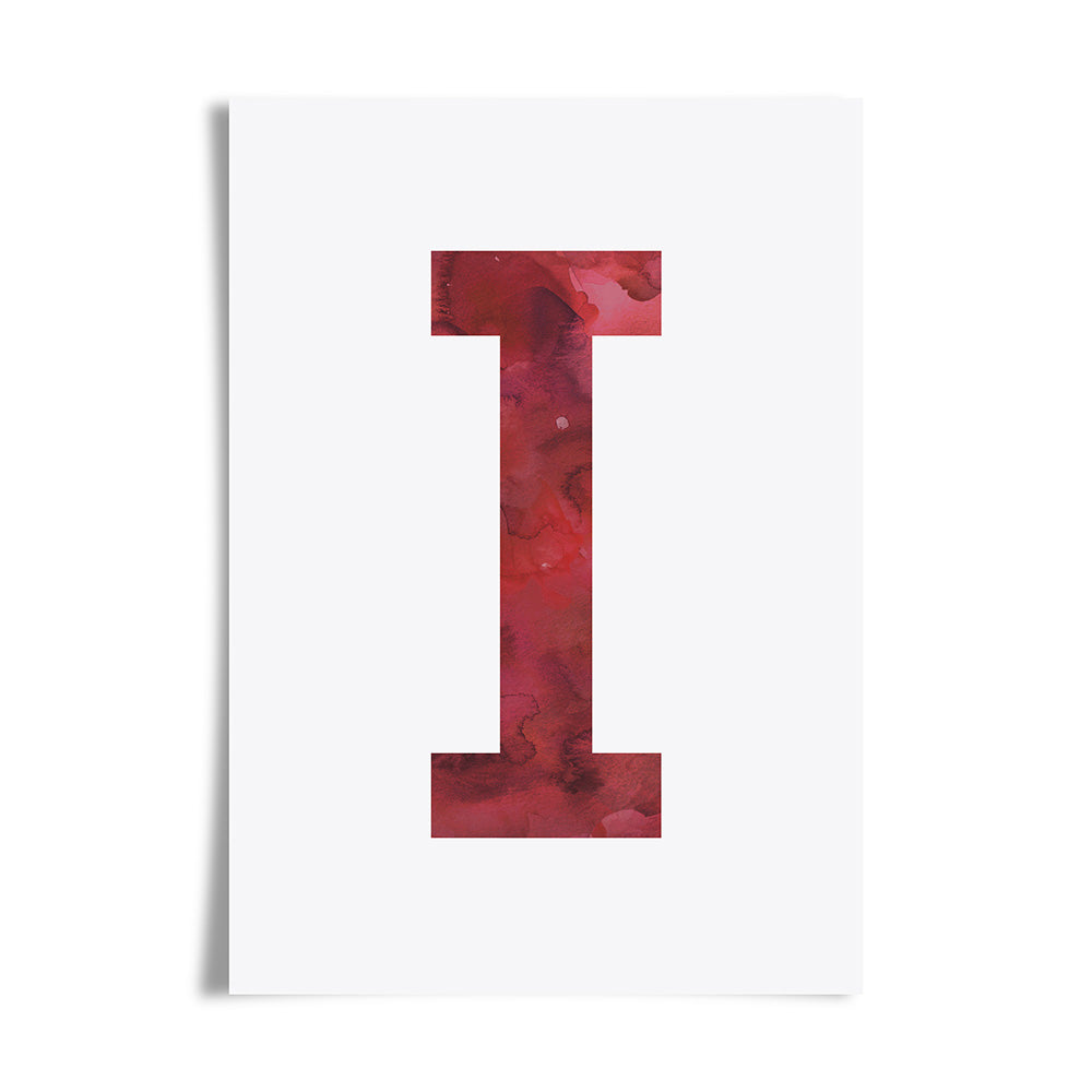 Watercolour Alphabet Initial Art Print by Dig The Earth