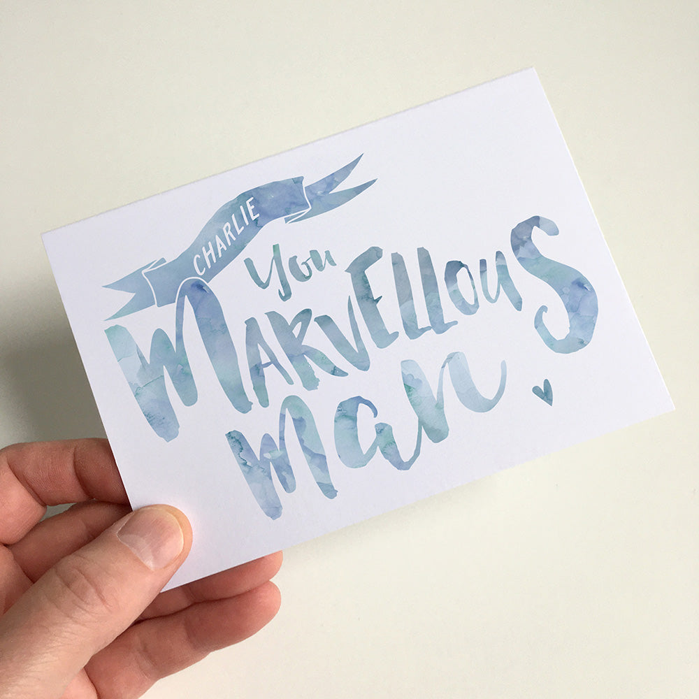 You Marvellous Man Greeting Card by Dig The Earth