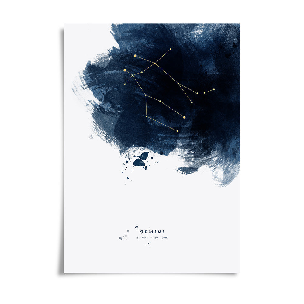 Gemini Constellation Print by Dig The Earth