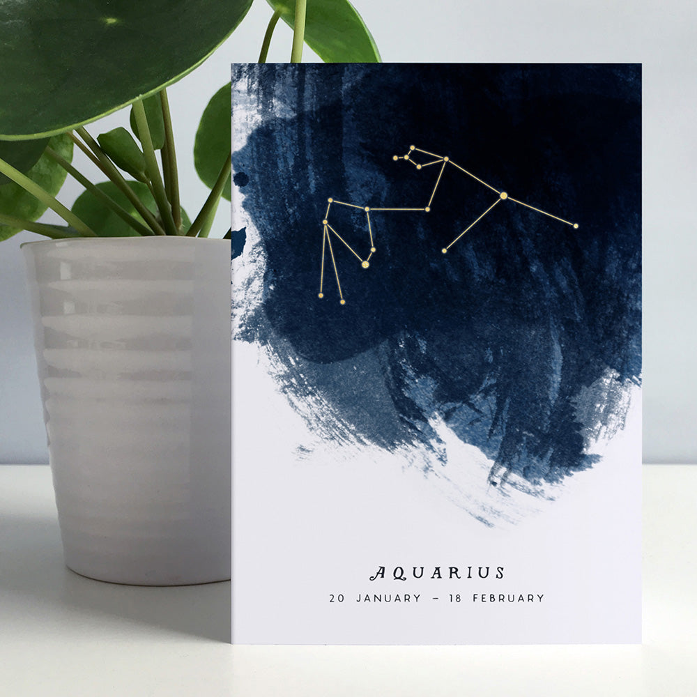 Aquarius Constellation Greeting Card by Dig The Earth