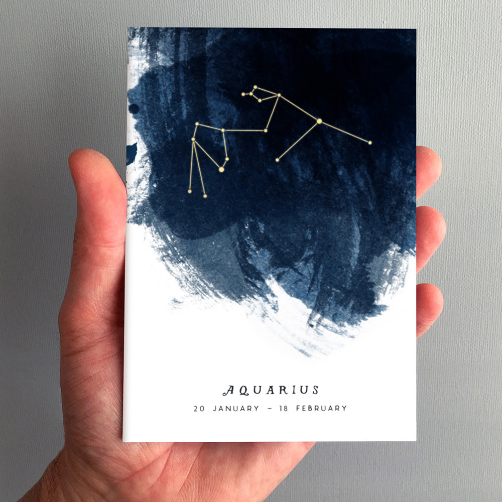 Aquarius Constellation Greeting Card by Dig The Earth