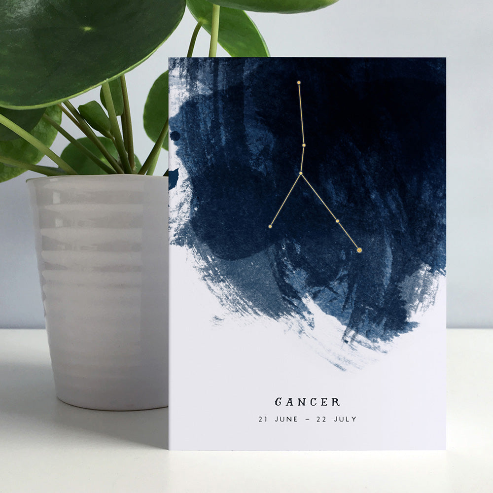 Cancer Constellation Greeting Card by Dig The Earth