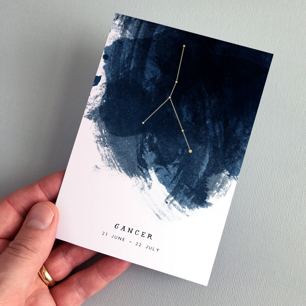 Cancer Constellation Greeting Card by Dig The Earth