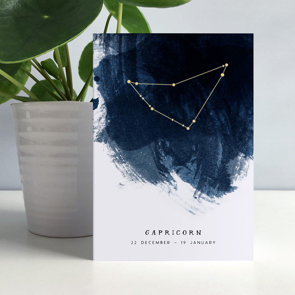 Capricorn Constellation Greeting Card by Dig The Earth
