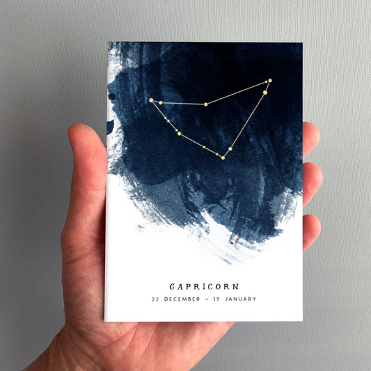 Capricorn Constellation Greeting Card by Dig The Earth