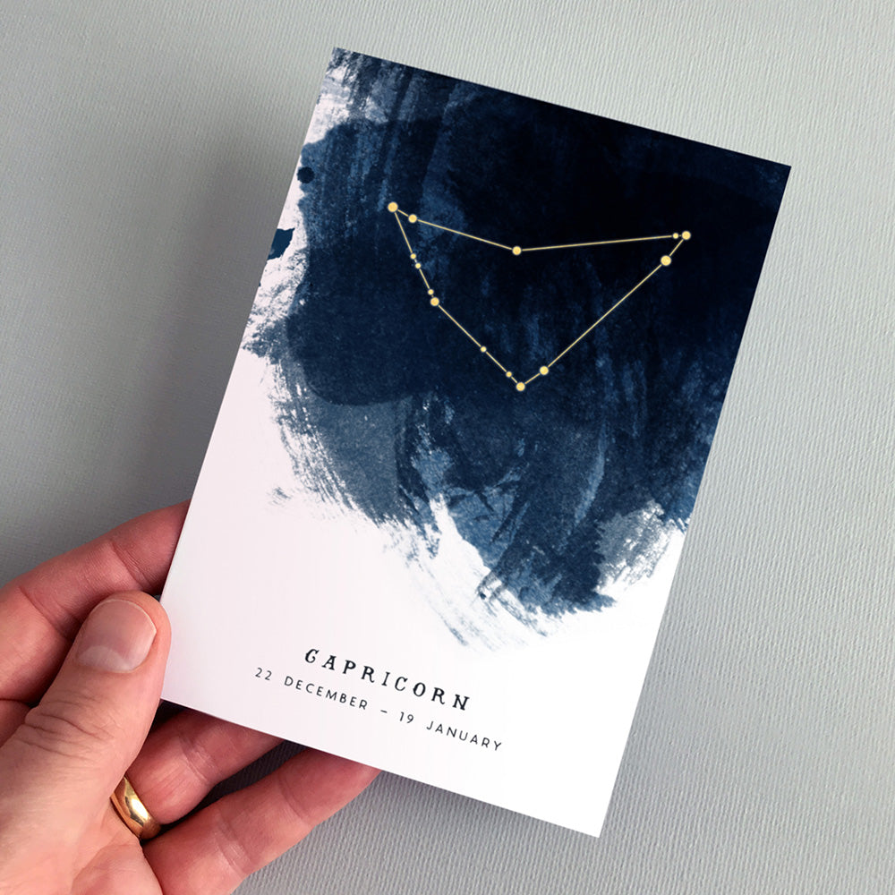 Capricorn Constellation Greeting Card by Dig The Earth