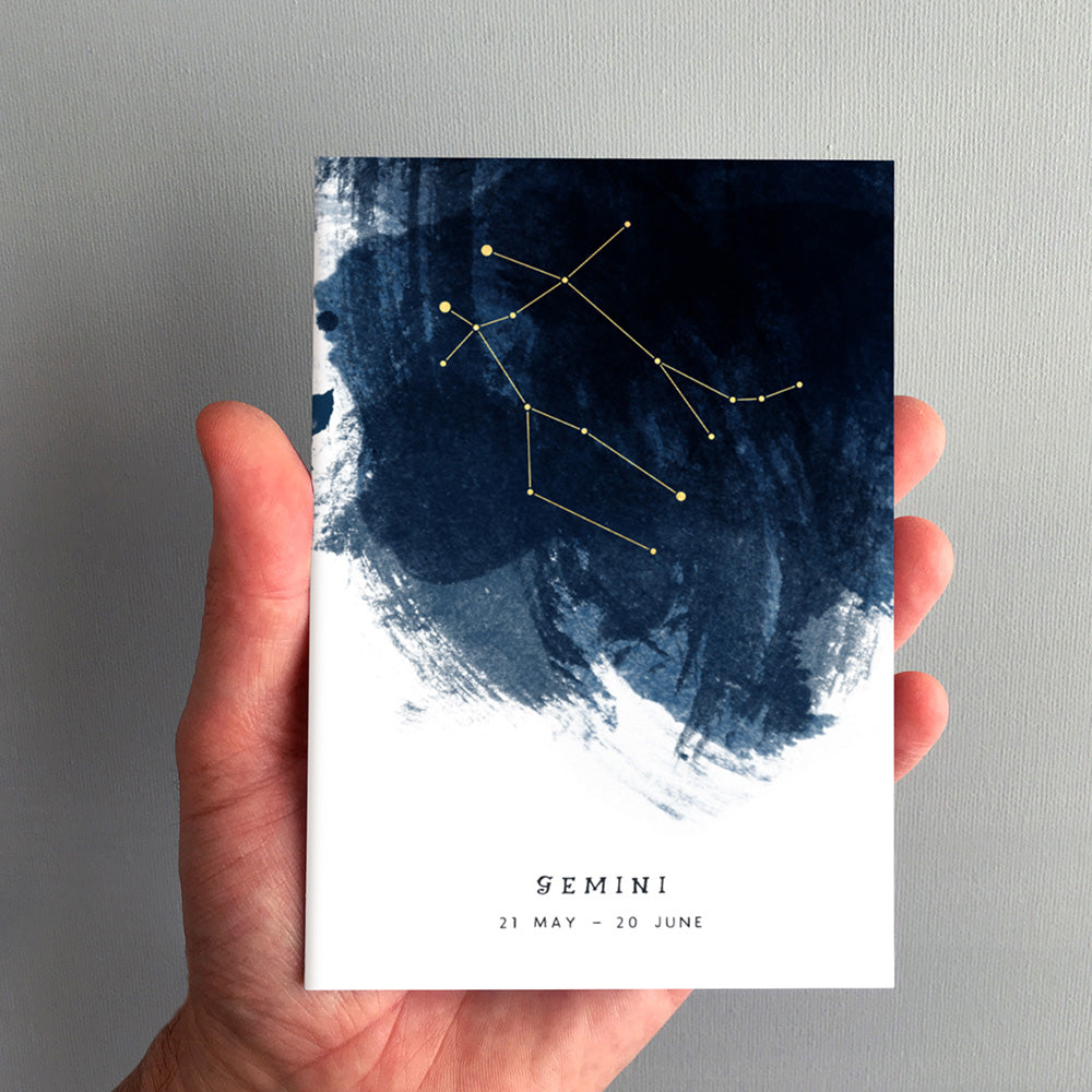 Gemini Constellation Greeting Card by Dig The Earth