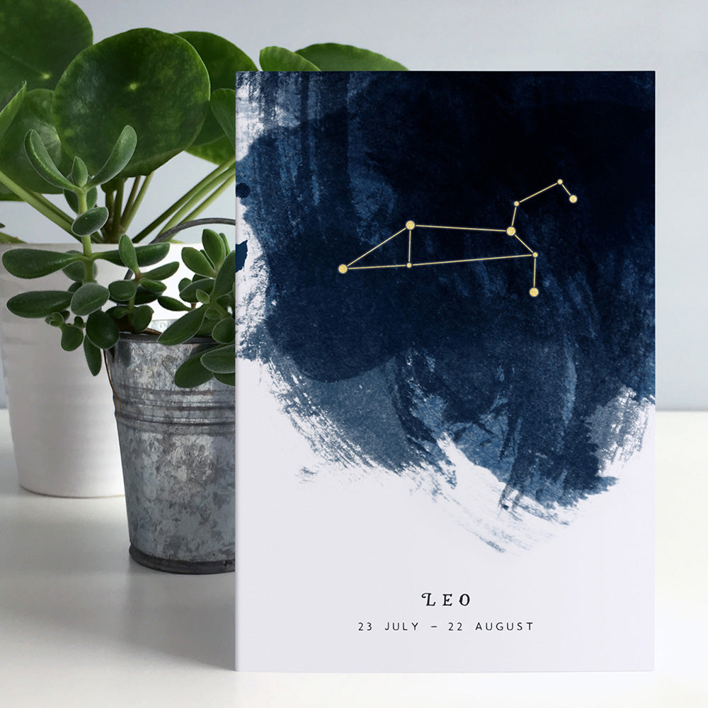 Leo Constellation Greeting Card by Dig The Earth