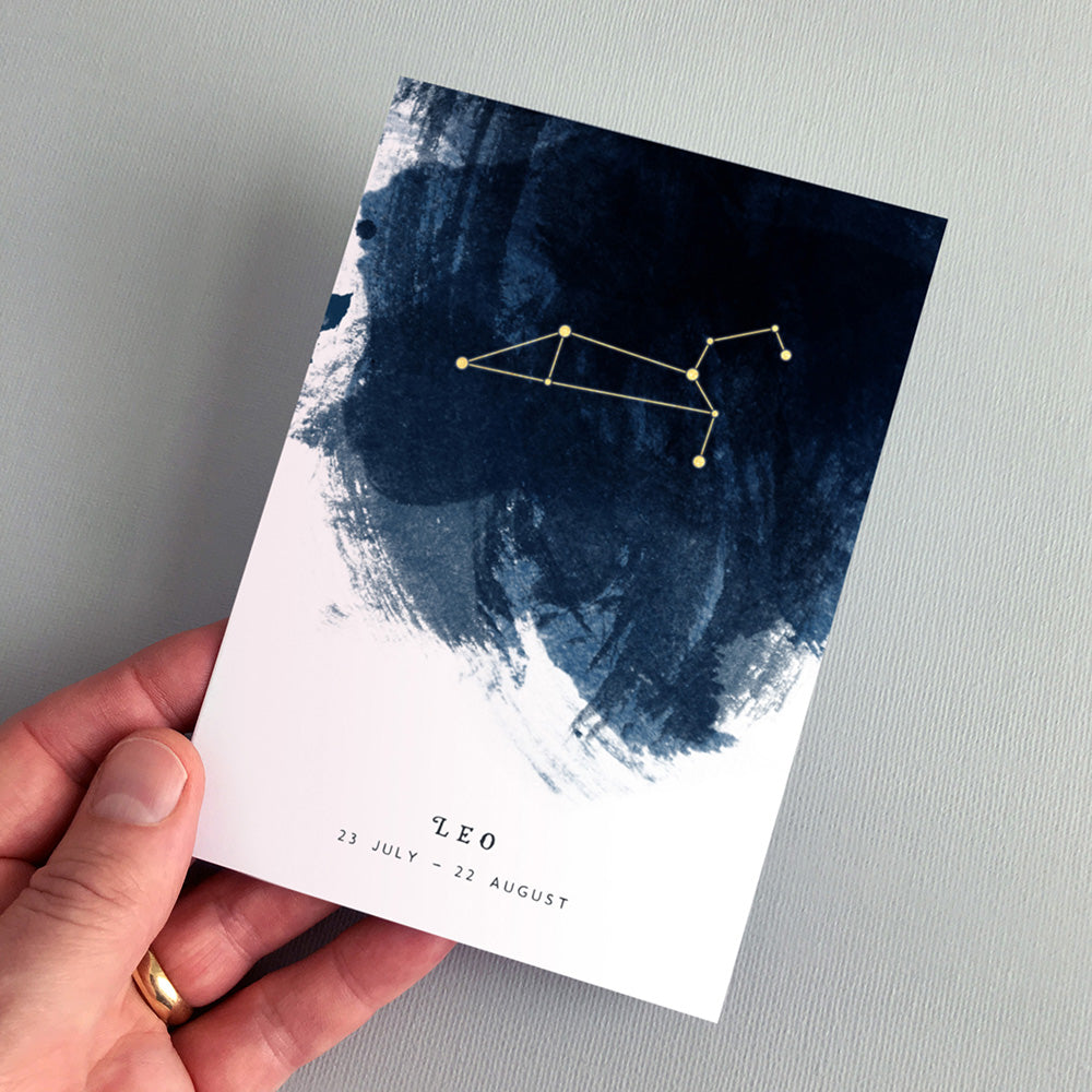 Leo Constellation Greeting Card by Dig The Earth