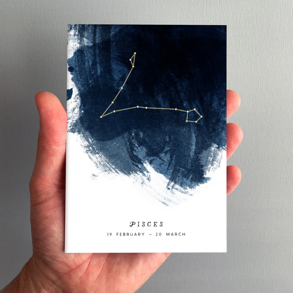 Pisces Constellation Greeting Card by Dig The Earth