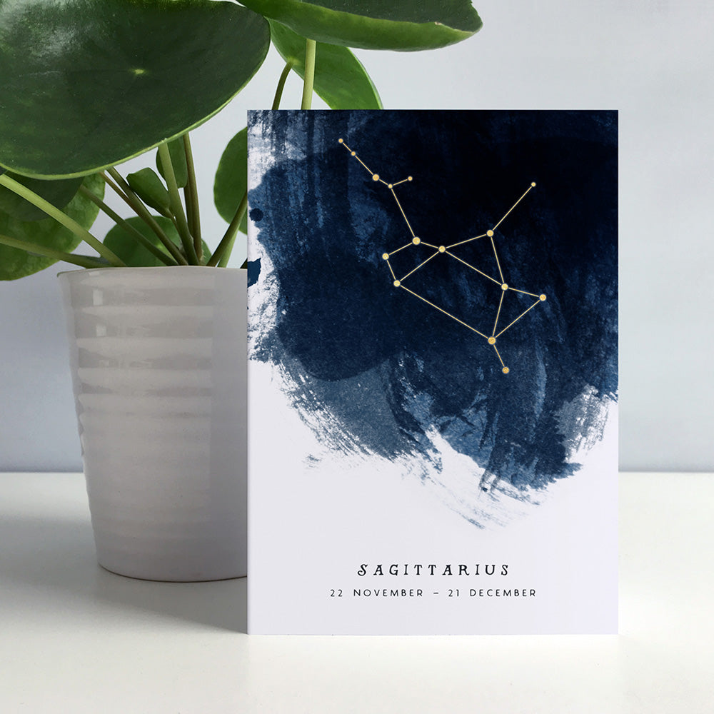 Sagittarius Constellation Greeting Card by Dig The Earth