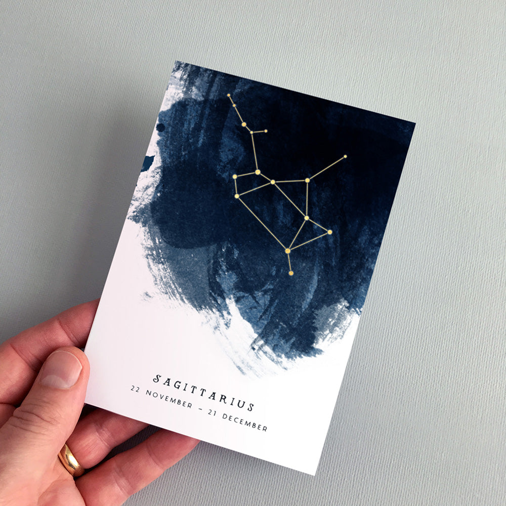 Sagittarius Constellation Greeting Card by Dig The Earth