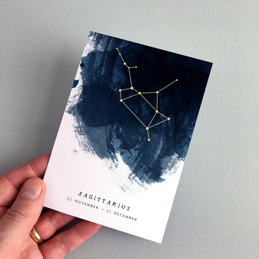 Sagittarius Constellation Greeting Card by Dig The Earth