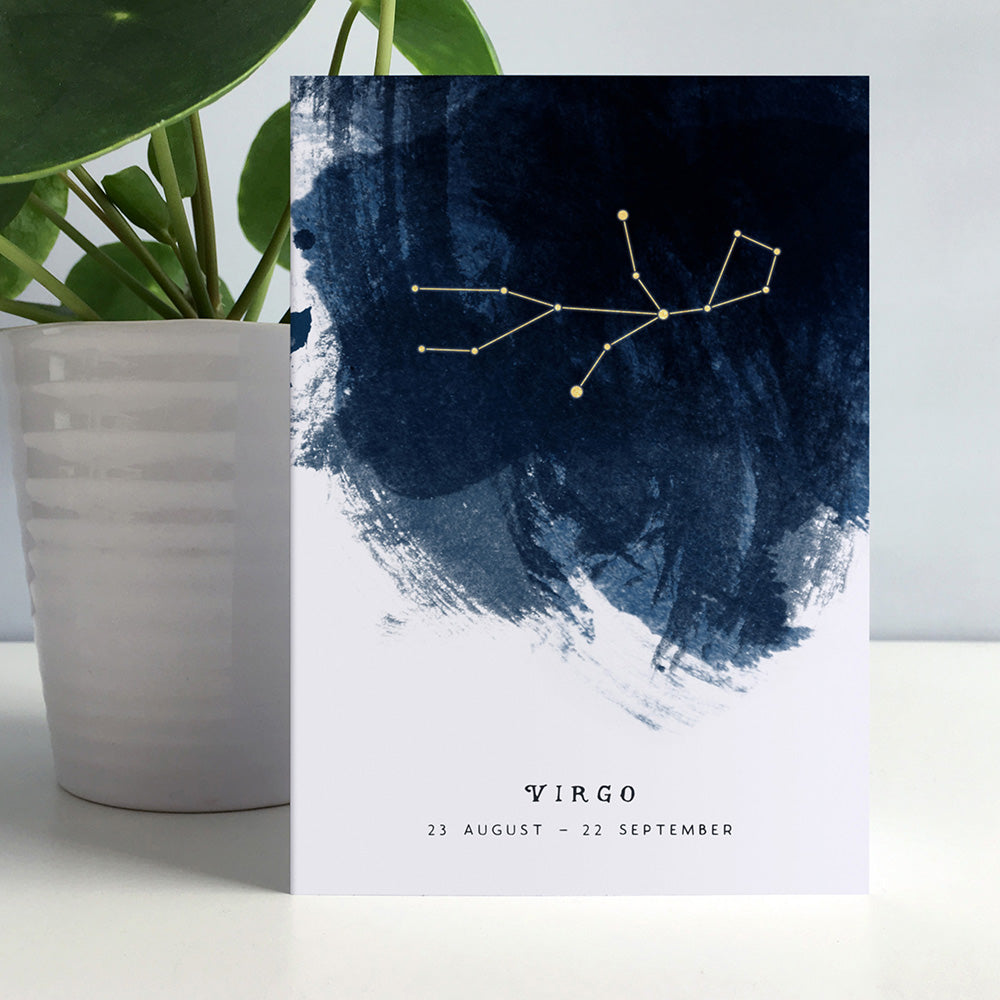 Virgo Constellation Greeting Card by Dig The Earth