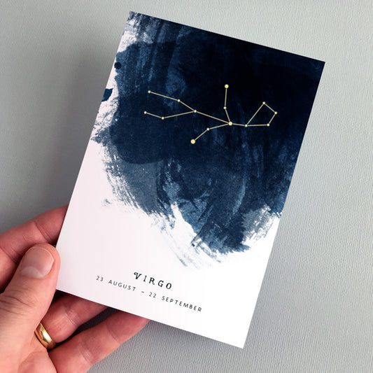Virgo Constellation Greeting Card by Dig The Earth