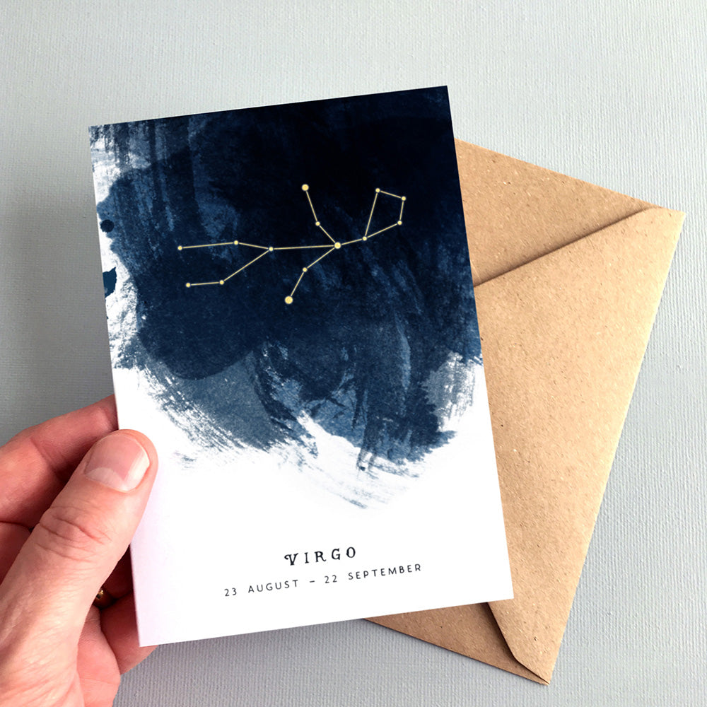 Virgo Constellation Greeting Card by Dig The Earth
