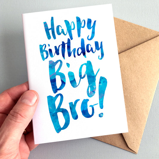 Happy Birthday Big Bro Greeting Card by Dig The Earth