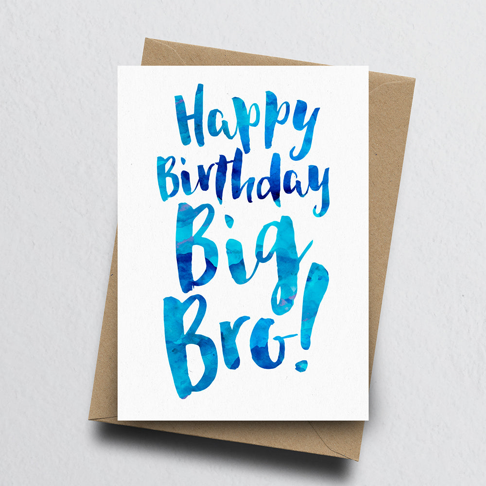 Happy Birthday Big Bro Greeting Card by Dig The Earth