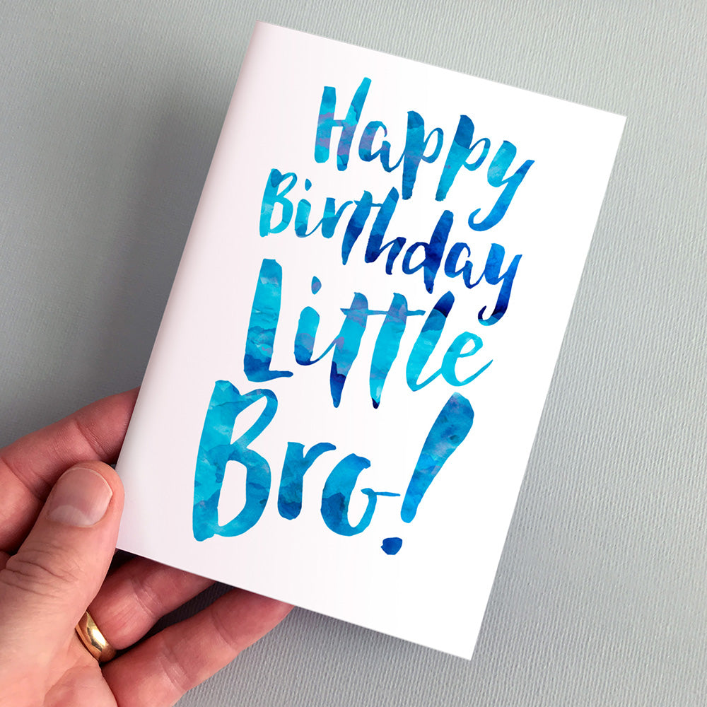 Happy Birthday Little Bro Greeting Card by Dig The Earth