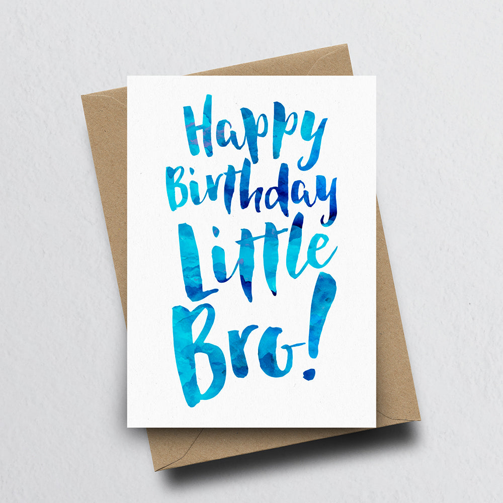 Happy Birthday Little Bro Greeting Card by Dig The Earth