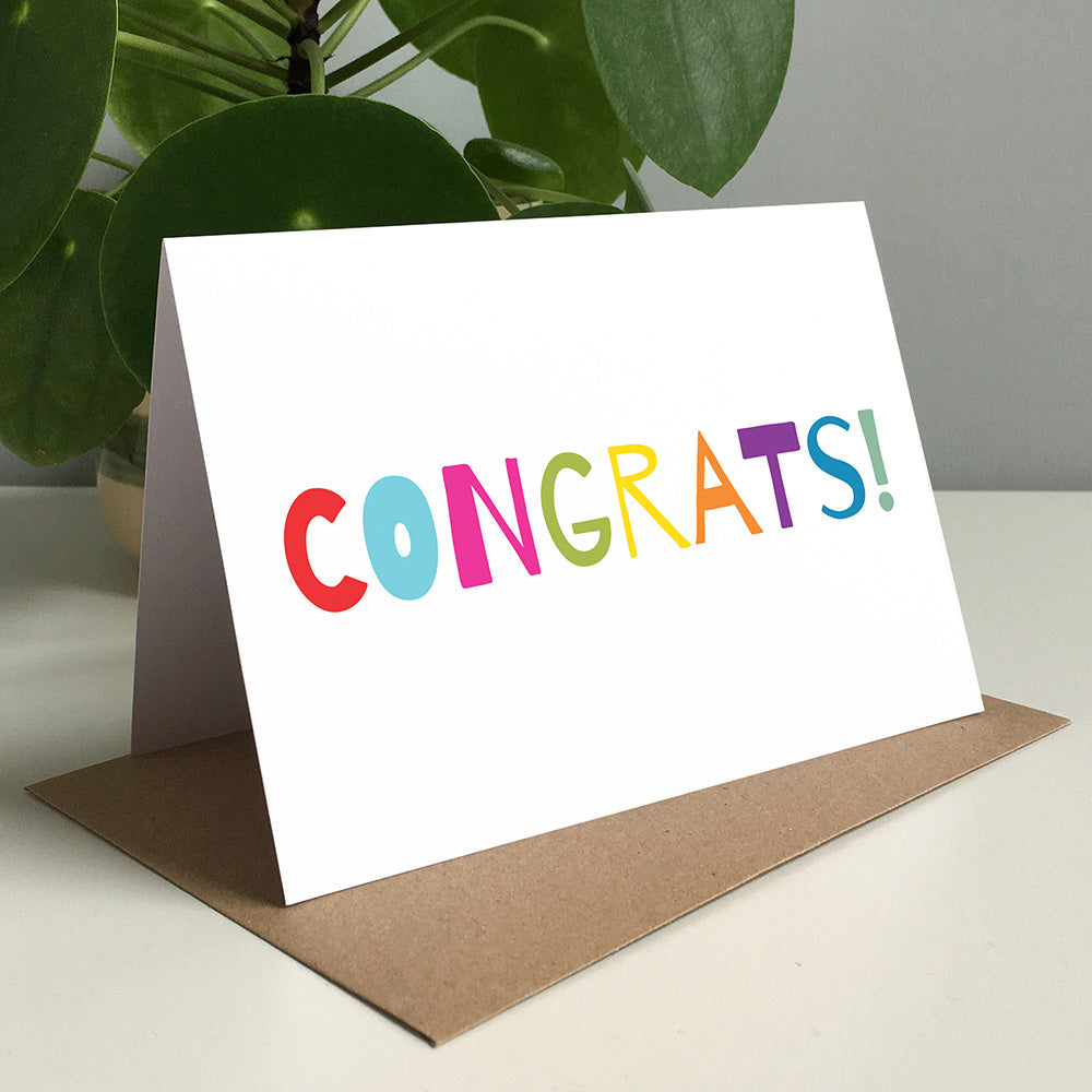 Congrats Greeting Card by Dig The Earth