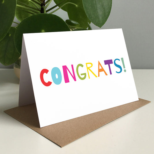 Congrats Greeting Card by Dig The Earth
