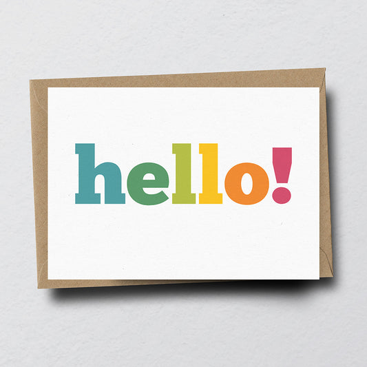 Hello Greeting Card by Dig The Earth