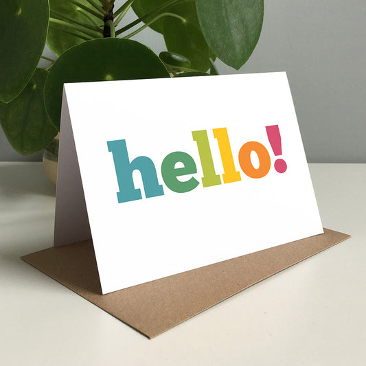 Hello Greeting Card by Dig The Earth
