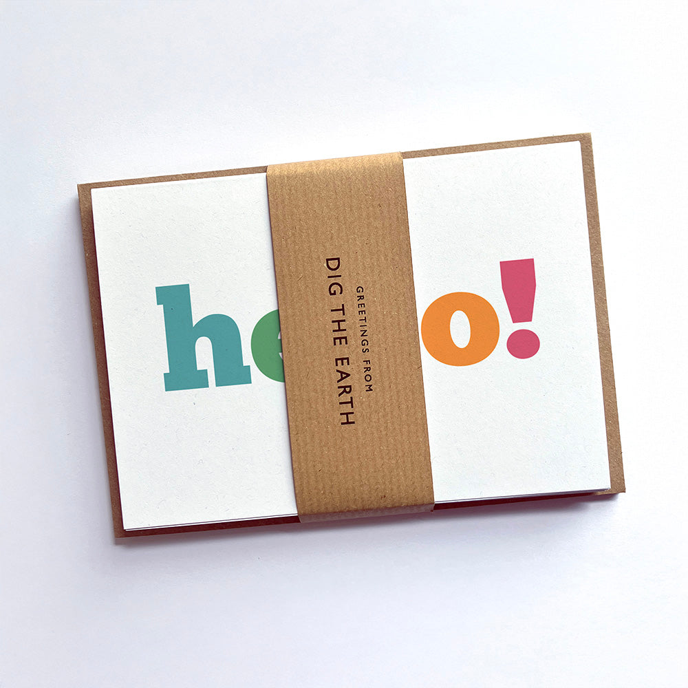 Hello Greeting Card by Dig The Earth
