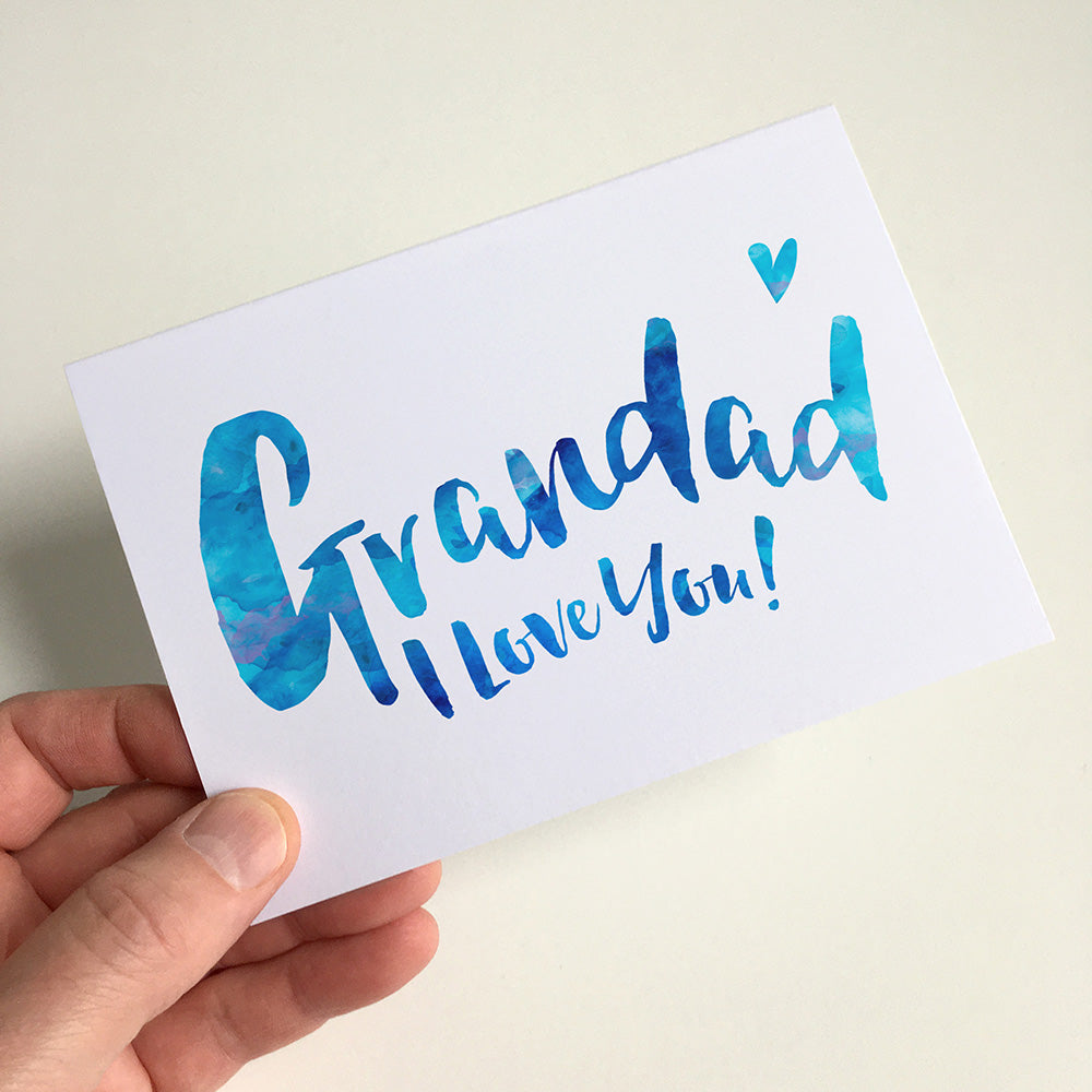 Grandad I Love You Greeting Card by Dig The Earth