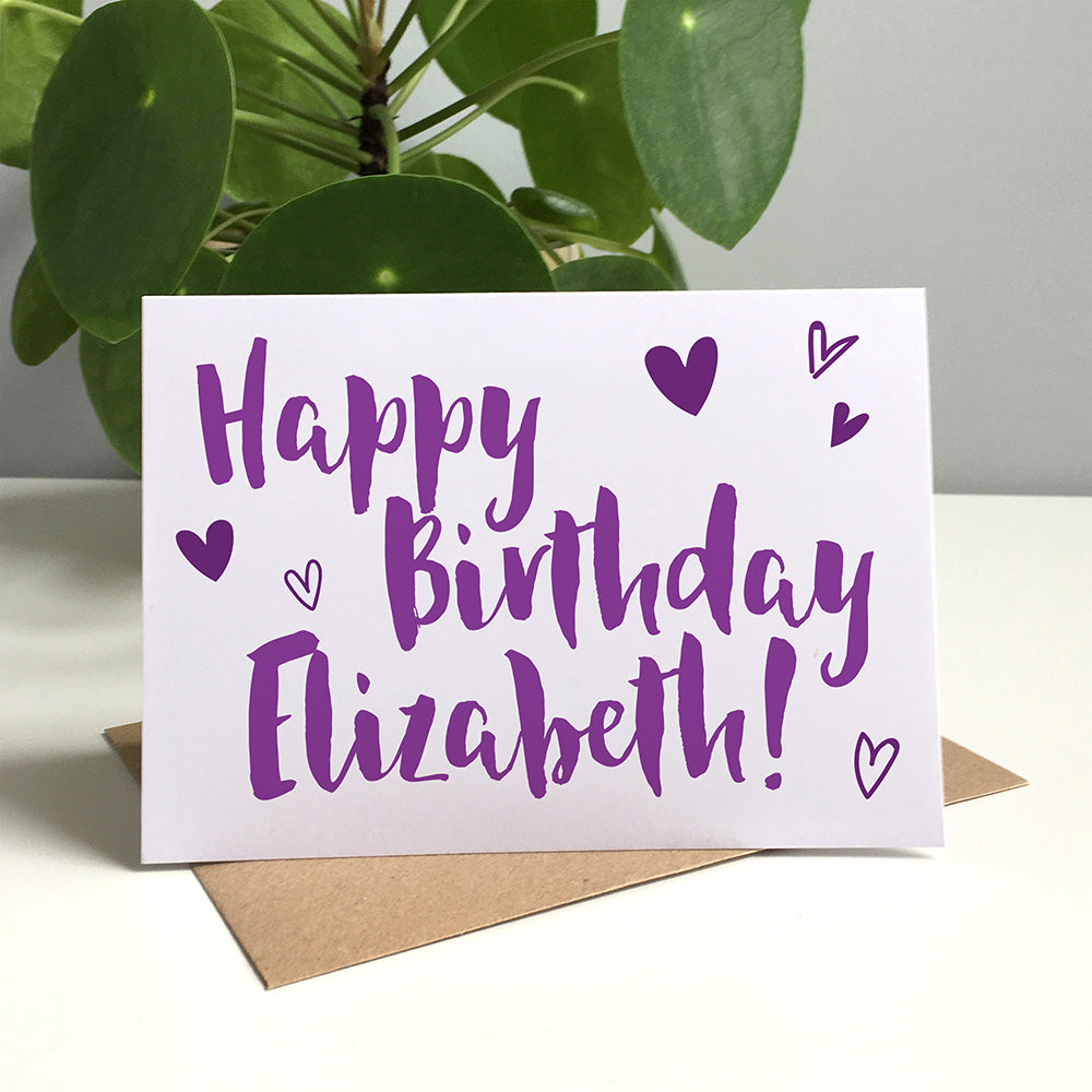 Happy Birthday Personalised Greeting Card by Dig The Earth