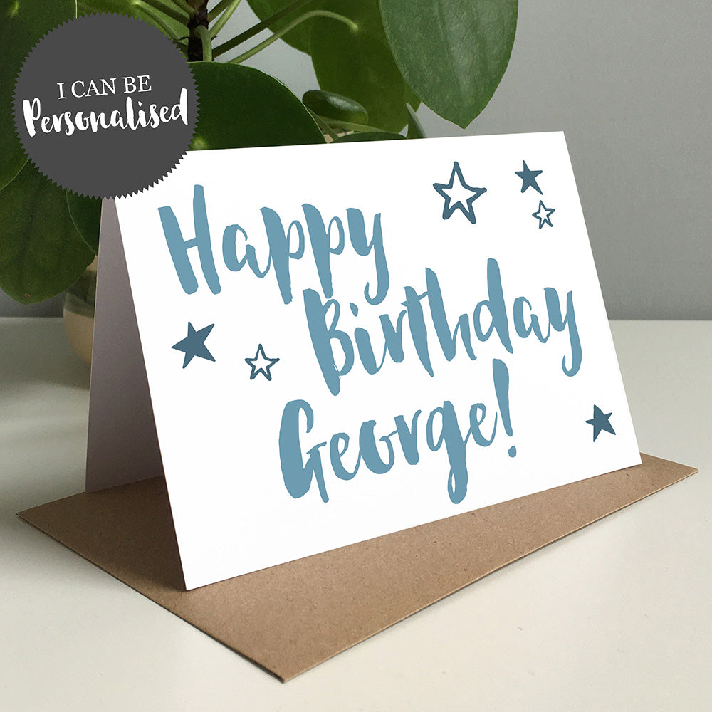 Happy Birthday Personalised Greeting Card by Dig The Earth