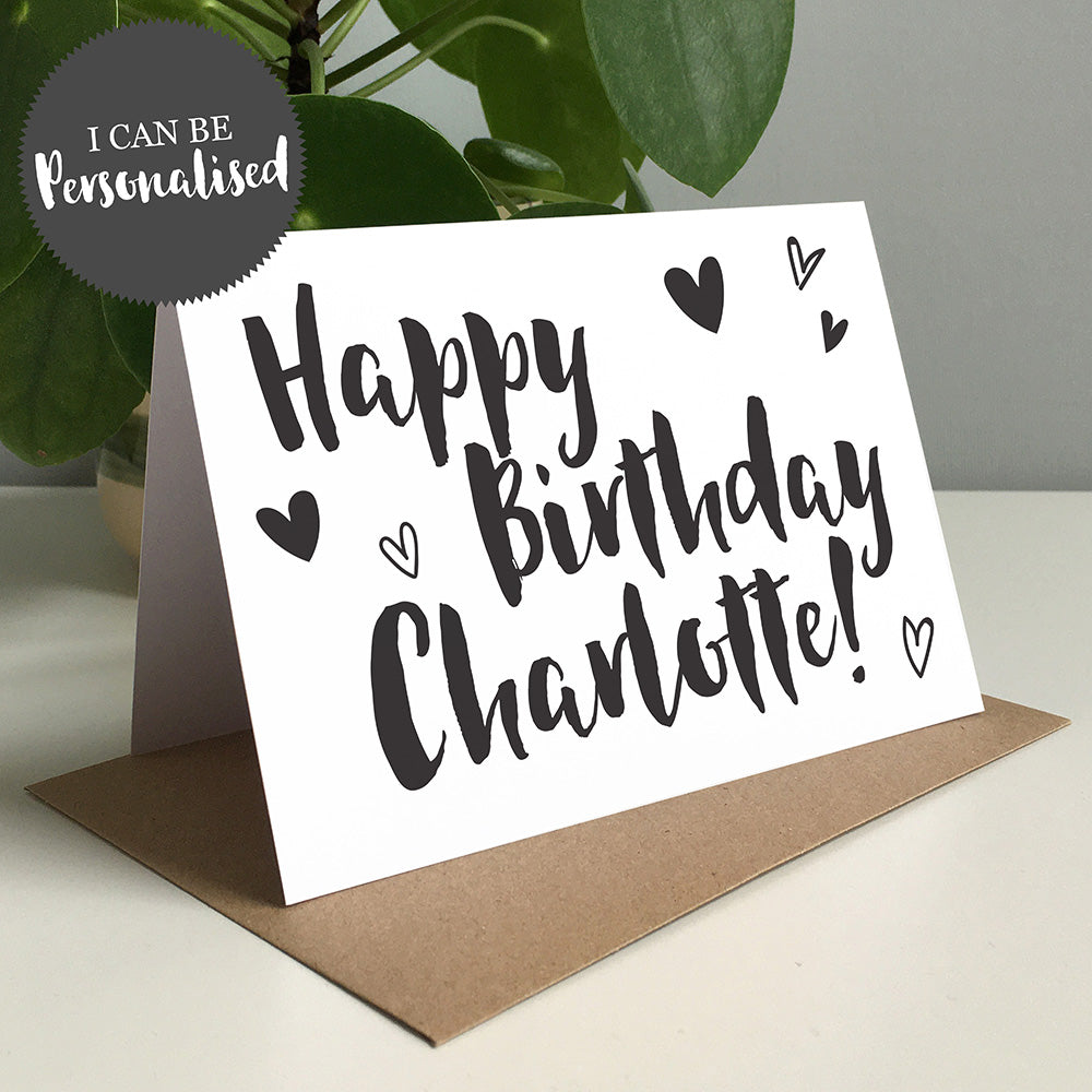 Happy Birthday Personalised Greeting Card by Dig The Earth